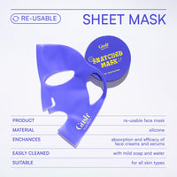 Gush Beauty Snatched Mask Reusable Silicone Sheet Mask | Eco-Friendly & Customizable Skincare | Enhances Product Absorption & Locks in Moisture | Comfortable & Durable Design | 1 Count