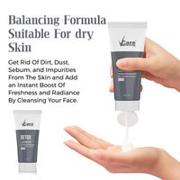 Vcare 3-In-1 CMS Kit|Detox Cleanser, Hydrate Moisturizer and Protech Sunscreen SPF 50| Suitable for All Skin Types| Day & Night Brightening Skincare Gift Set -50gm