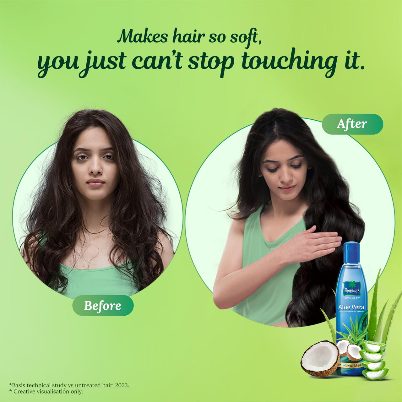 Parachute Advansed Aloe Vera Enriched Coconut Hair Oil, 400 ml | For Soft, Strong Hair (Pack of 3)
