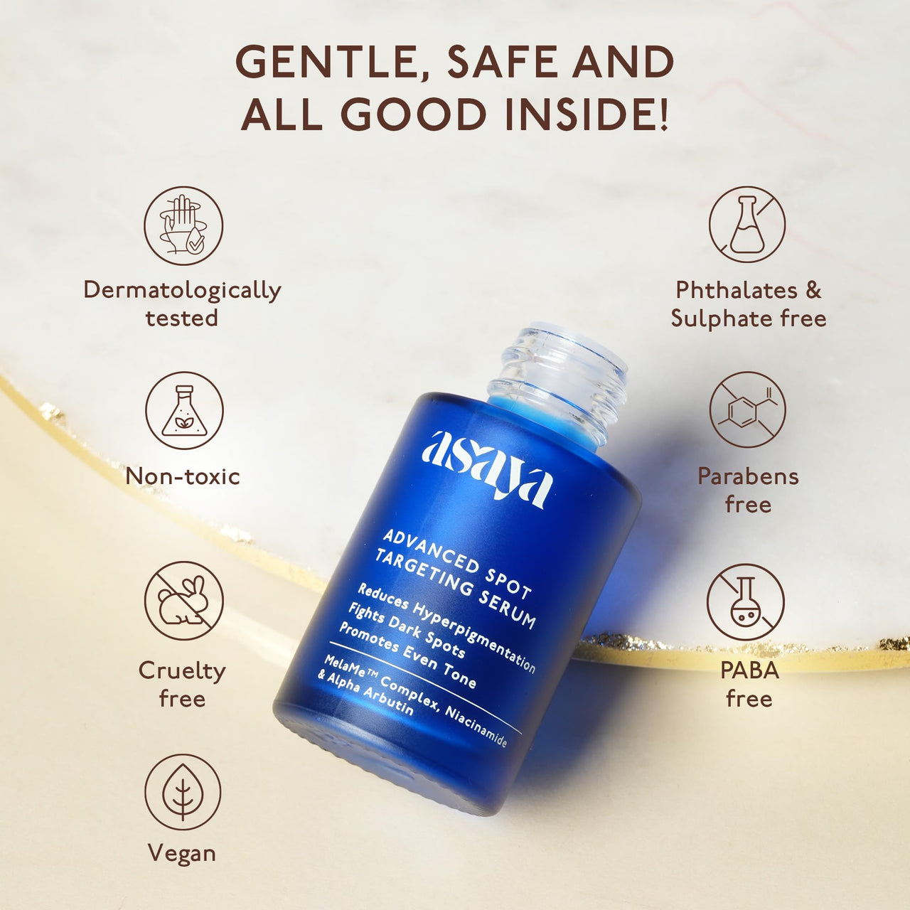 Asaya Advanced Pigmentation Serum | Reduces Dark Spots, Acne Marks & Hyperpigmentation | MelaMe™ Complex, Niacinamide & Alpha Arbutin | Evens Skin Tone & Brightens Dull Skin | Non-Irritating | Lightweight & Fast Absorbing | For Men & Women | Oily, Dry & S