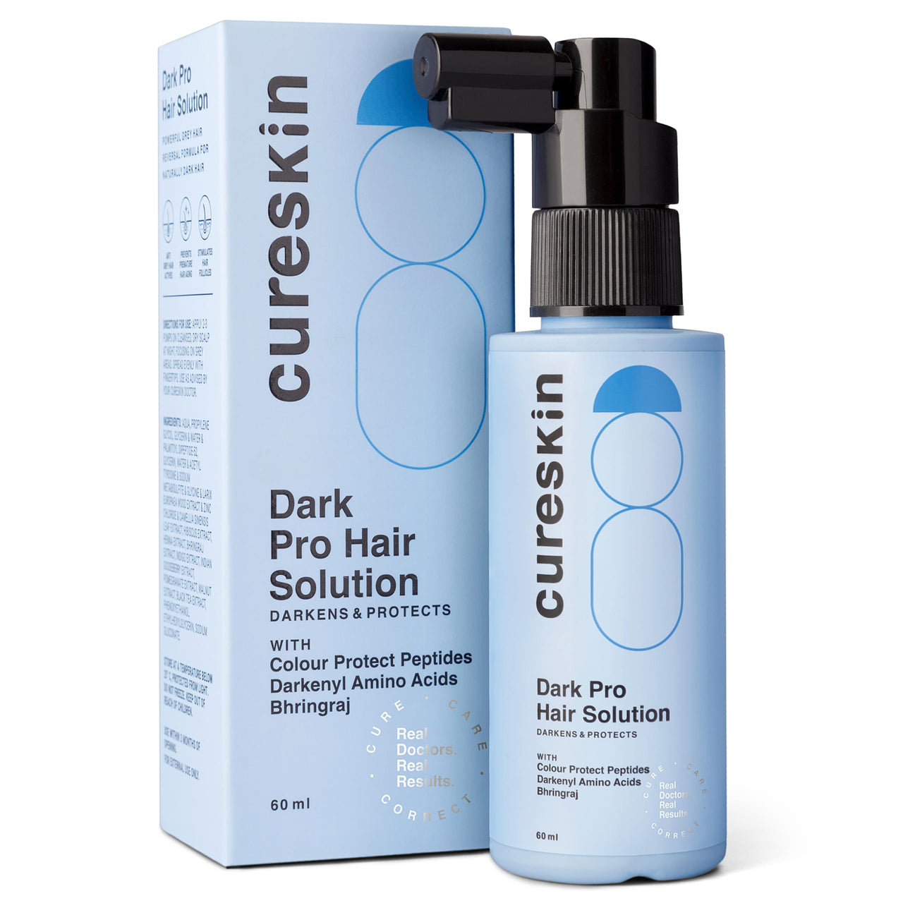 Cureskin Anti Grey Hair Serum | Reverses & Limits Hair Greying | Dark Pro Hair Solution Natural Hair Darkener
