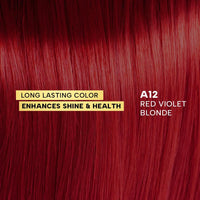 Berina Professional | Permanent Hair Color Cream | 60gm | A12 Red Violet Blonde | Long Lasting Color