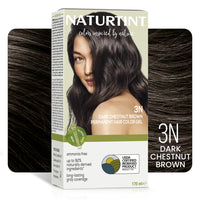 Naturtint Permanent Hair Colour Dark Brown 3N | For Optimal Scalp Care| 100% Grey Coverage | Long Lasting Hair Colour | Ammonia Free Vegan | No Parabens | Enriched with Olives & Organic Shea Butter