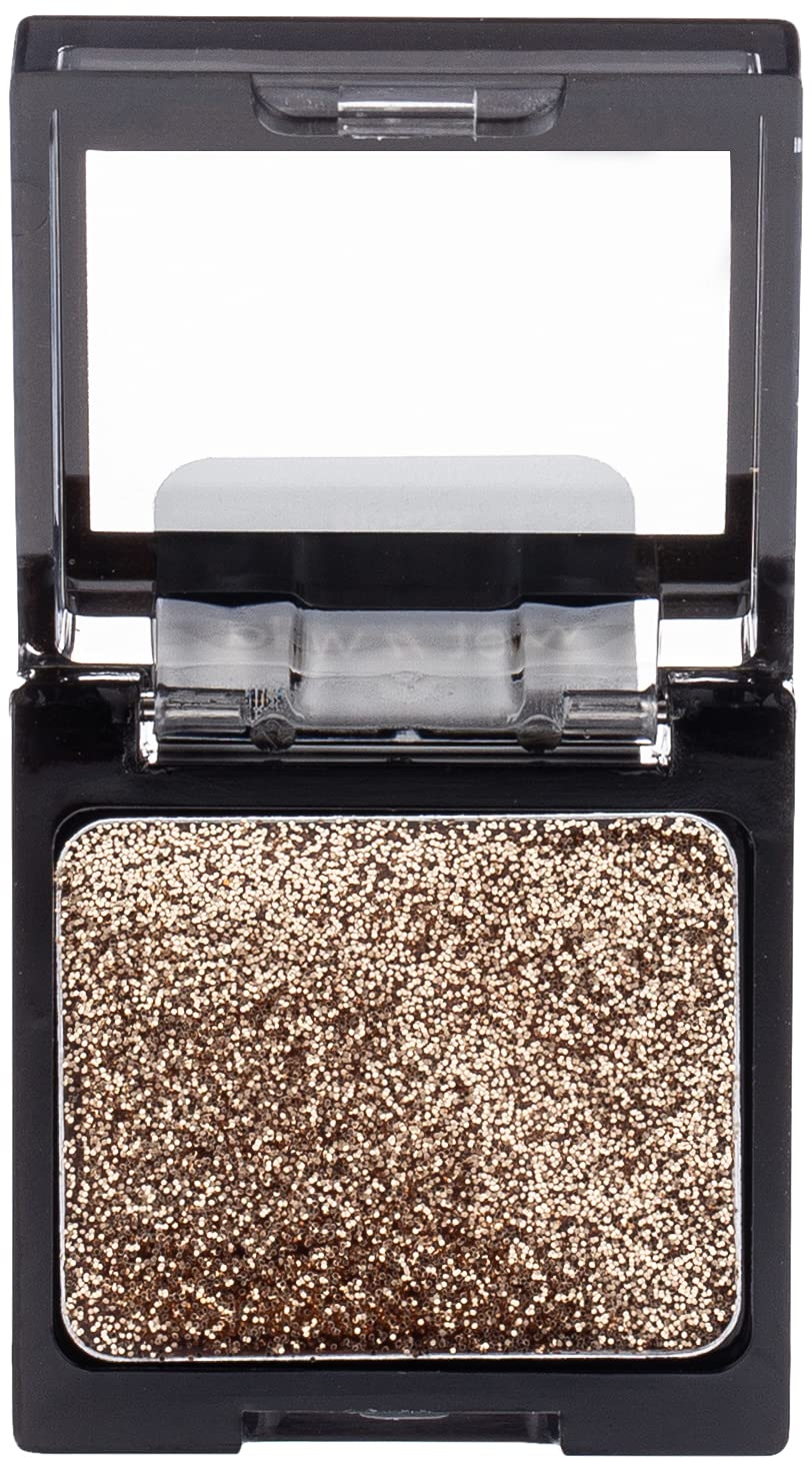 Wet n Wild, Color Icon Glitter Single Eyeshadow, Shiny Single Eyeshadow with Hydrating Formula and Silky Texture, Professional Glitter for Makeup, Brass Shimmery Finish