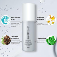 FACESCANADA Ultime Pro Makeup Fixer 50 Ml And Faces Canada Strobe Cream - Silver 30Ml