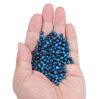 Bymitel 210pcs Natural Crystal Beads Stone Gemstone Round Energy Healing Loose Beads with Stretch Cord for Jewelry Making Bracelets Anklets (Blue Zircon Tiger's  Eye, 4mm 210pcs) Blue Zircon Tiger's  Eye