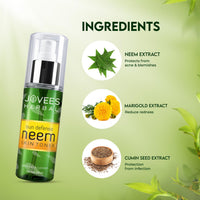 Jovees Herbal Neem Skin Toner | Sun Protection, Tightens Pores, Glowing Skin | Paraben and Alcohol Free | For All Skin Types | 100ML New