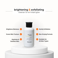 Minimalist 7% ALA + Glycolic Brightening Face Wash | With ALA For Glowing Skin, AHA for Exfoliation and Vitamin B5 For Hydration | Sulphate-free | Fragrance- free | For Men & Women | 100 ml
