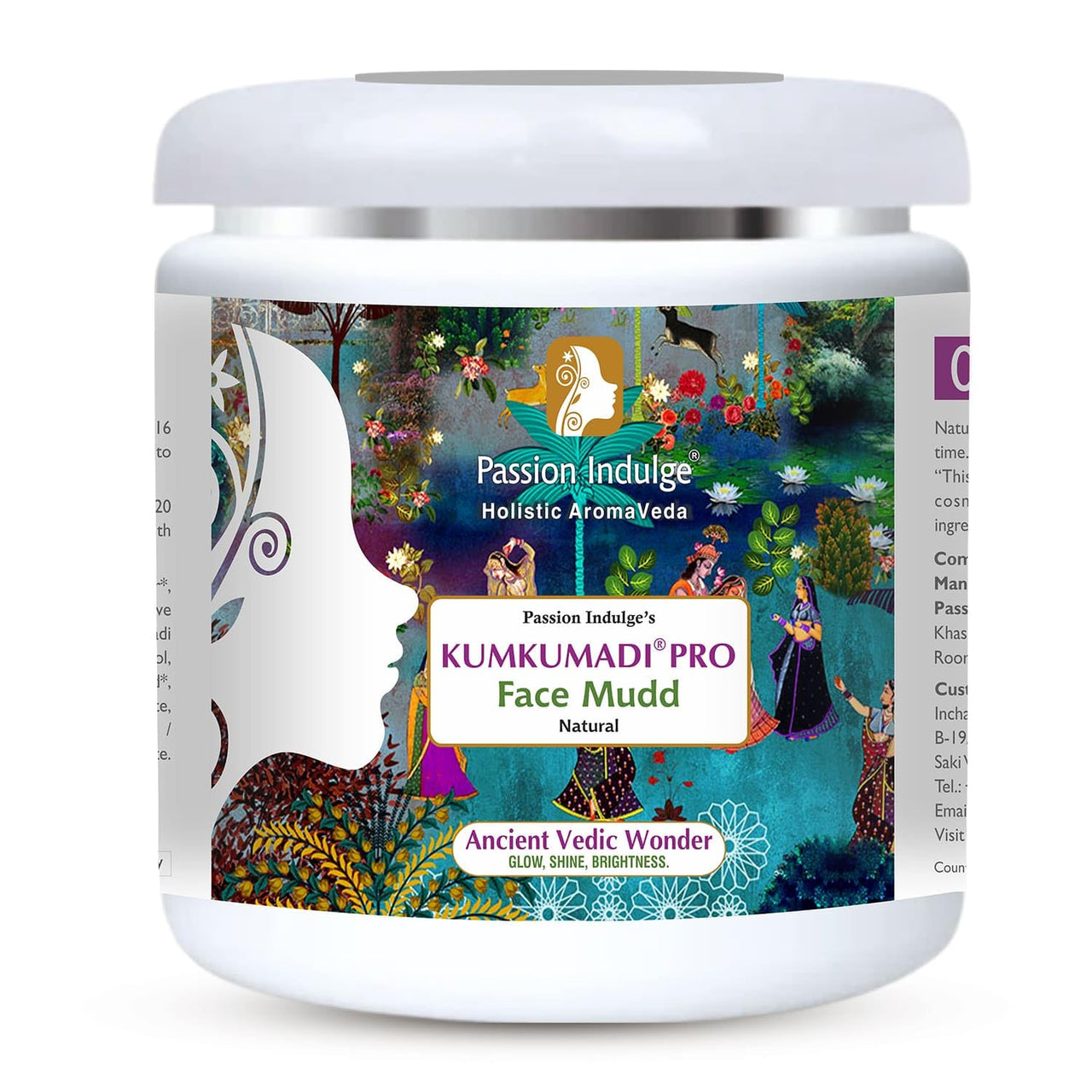 Passion Indulge Professional Face Mudd KUMKUMADI PRO- 500 gm | Face mask for Glowing skin, For all skin type