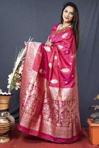 SGF11- Women's  Kanjivaram Pure Soft Silk Handloom Saree Pure Golden Zari With Blouse Piece