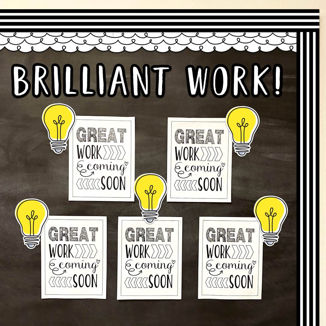 CTP Doodle Lightbulb 6" Cut-Outs Learning Dcor Accents for Classroom (Creative Teaching Press 10591)