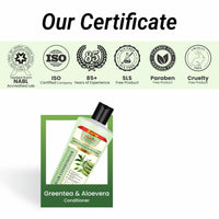 Multani Naturals Greentea & Aloevera Hair Conditioner || For Reducing Hair Fall | Improving Hair Texture | Strenghtening Hair Strands | Dermatologically Tested | SLS & paraben Free | Suitable For All Hair Types |250ml