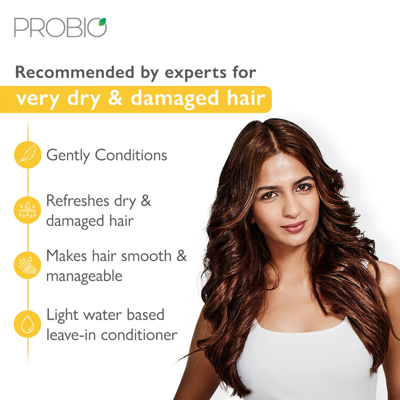 Godrej Professional Probio Honey Moisture Spray Conditioner (100 Millilitre) | Helps Condition And Moisturizes Dry & Damaged Hair | Composed Of Honey & Nourishing Oils