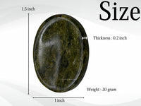 Vasonite Crystal Worry Stones for Anxiety - Thumb Worry Stone for Stress Meditation, Anxiety Relief Items Healing Stones and Crystals Vesuvianite