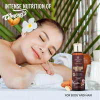 Ayouthveda Badam Taila | Pure & Natural Cold Pressed Kashmir Almond Oil | Massage Oil for Skin & Hair | Prevents Dandruff & Nourishes Hair & Scalp | Safe For Oral Use (Pack of 1, 100 ml)