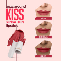 Juice Kiss Sensation Lipstick with Goodness of Bio Retinol, UV Protection & Long lasting Lipstick (Fabulous Nude - M16)