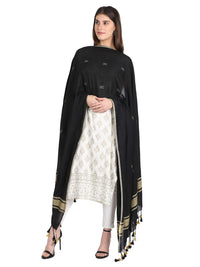 THE WEAVE TRAVELLER Handloom Hand Woven Cotton Ghicha Dupatta For Women
