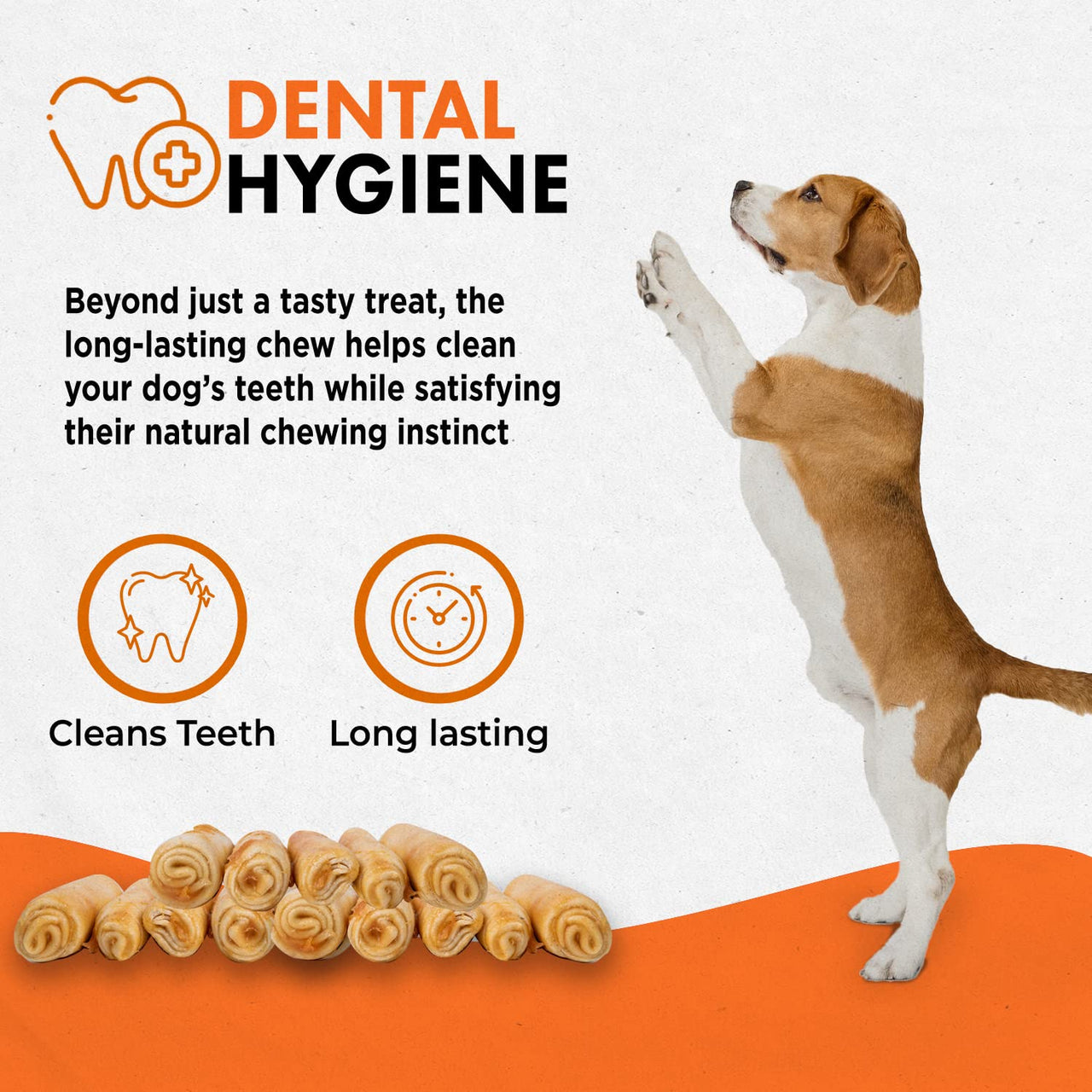 Canine Naturals Chicken Recipe Chew - Rawhide Free Dog Treats - Made from USA Raised Chicken - All-Natural and Easily Digestible - 2 Pack of 7 Inch Large Rolls for Dogs 50-75Lb 3.8 Ounce (Pack of 2)