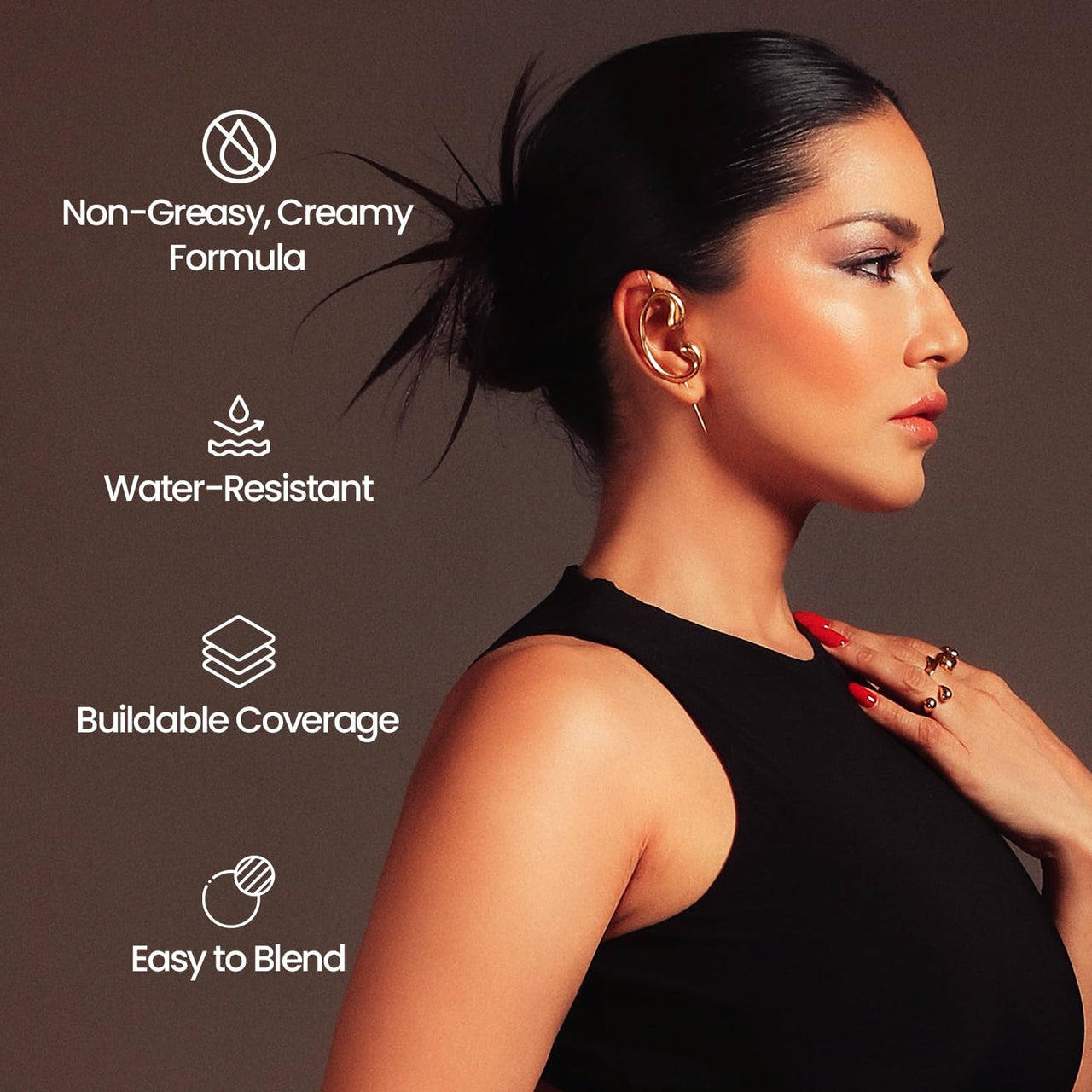 STARSTRUCK BY SUNNY LEONE Contour Stick for Face Makeup | Matte Finish & Long Lasting Formula for Face Makeup Medium Brown