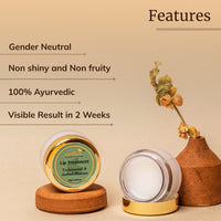 Mellow Herbal Lip Treatment with Almond Oil & Jasad Bhasma for Moisturize & Nourish Dry & Chapped Lips, Ayurvedic Balm for Men & Women, Paraben Free [Cream - 12 Gm]