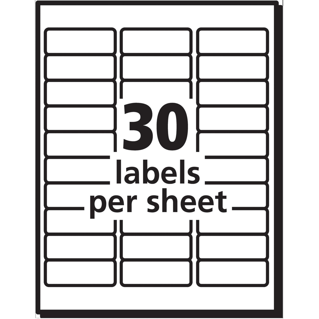Avery Easy Peel Printable Address Labels with Sure Feed, 1" x 2-5/8", White, 750 Blank Mailing Labels (05260)