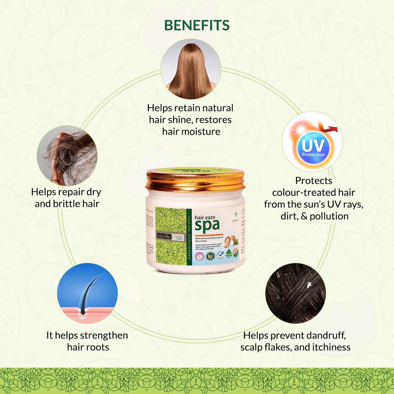 INDUS VALLEY 100% organic Deep Nourishing Hair (eaze) Spa