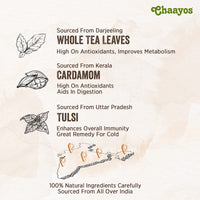 Chaayos Green Tea Bags - Tulsi Cardamom (25 Pyramid Tea Bags) | Tulsi and Cardamom Flavoured Green Tea | Green Tea | Herbal Tea | Tulsi Green Tea | Detox Green Tea