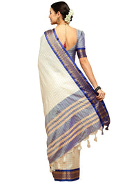 Satrani Women's Poly Silk Woven Saree With Unstitched Blouse Piece