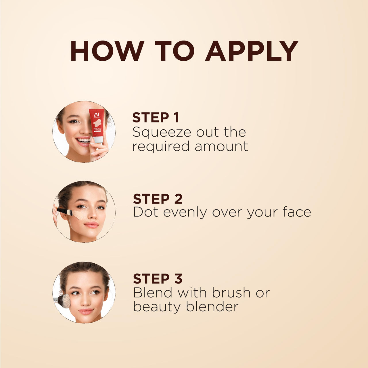 ZM Zayn & Myza Hydra Matte Foundation | Buildable Coverage | Foundation for Face Makeup | Non-clogging, All Skin Types, with Hyaluronic Acid & Niacinamide - (Light Beige, 30 gm)