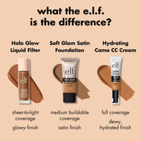 e.l.f. Soft Glam Foundation, Medium Coverage, Long-Lasting & Buildable Foundation For A Smooth, Satin Finish, Vegan & Cruelty-Free, 51 Deep Cool