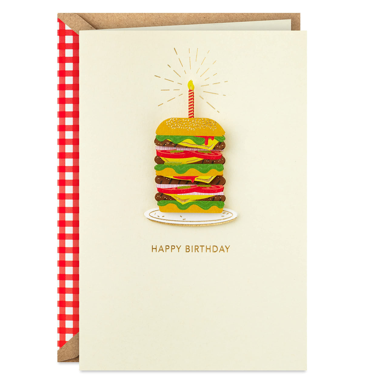 Hallmark Signature Birthday Card (Triple Cheeseburger) Triple Cheeseburger