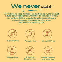 Tikitoro Kids Nourishing Body Wash | Pediatrician Approved | Vegan | Cleanses, Moisturizes & Nourishes Skin | Almond, Calendula, Pomegranate Extract | No Parabens & Sulphates, Age 4+ years (300ml)