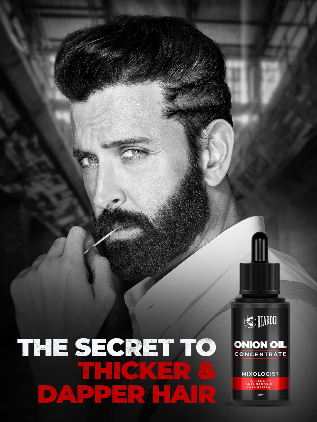 Beardo Onion Oil Concentrate, 25 ml | Onion Hair Oil for Hair Growth | Red Onion Hair Oil & Sunflower Oil | Natural | Non-sticky | Controls Hairfall & strengthen roots