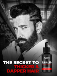 Beardo Onion Oil Concentrate, 25 ml | Onion Hair Oil for Hair Growth | Red Onion Hair Oil & Sunflower Oil | Natural | Non-sticky | Controls Hairfall & strengthen roots