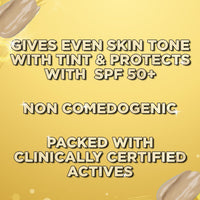 SunScoop Glow Even Tone Sunscreen SPF 50 PA++++ | Tinted Foundation-Like Finish | Zinc Oxide & Licorice Extract for Pigmentation | Broad Spectrum, Non Comedogenic & No White Cast | For Women & Men-45g