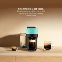 Nespresso Vertuo Pop+ Coffee and Espresso Maker by Breville with Milk Frother, Coconut White Machine + Frother
