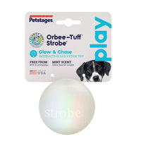 Planet Dog Orbee-Tuff Strobe Ball Glow-in-The-Dark Light Up LED Dog Toy