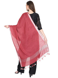 THE WEAVE TRAVELLER Women's  Solid Cotton Blend Dupatta