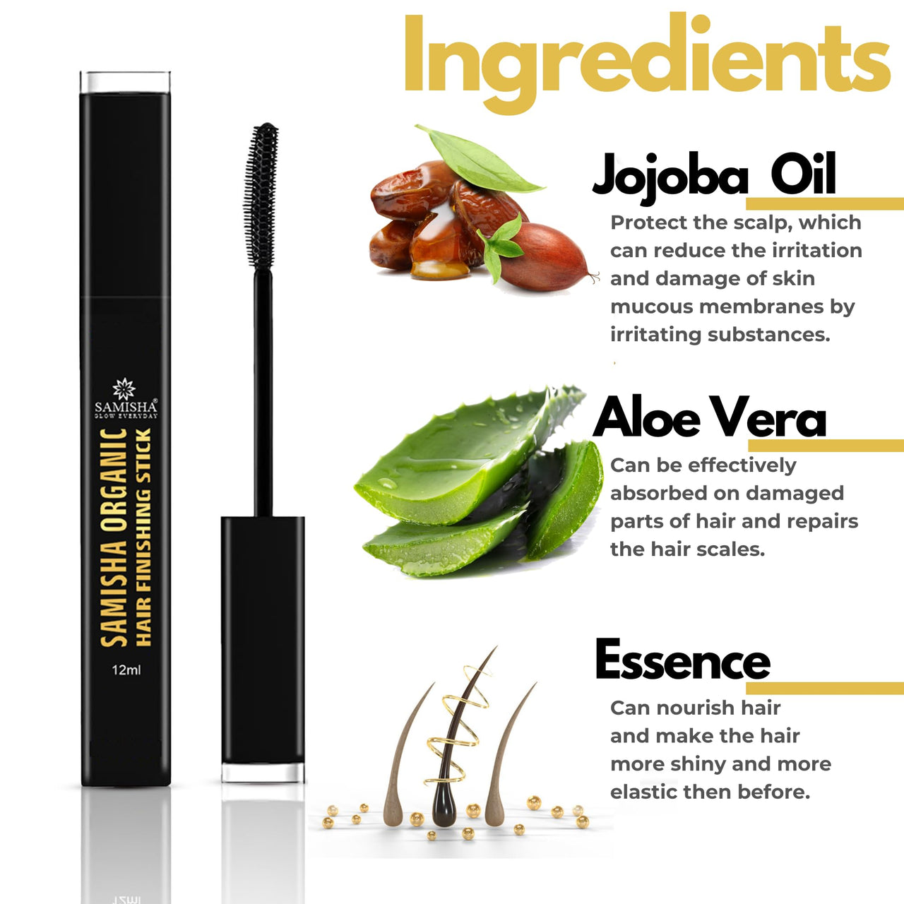 Hair Finishing Stick Gel For Women Hair Stick For Frizzy Hair Your Go-To Hair Fixer, Does Not Leaves A White Cast, A Must-Have Hair Accessory For Women & Men (Pack of 1)