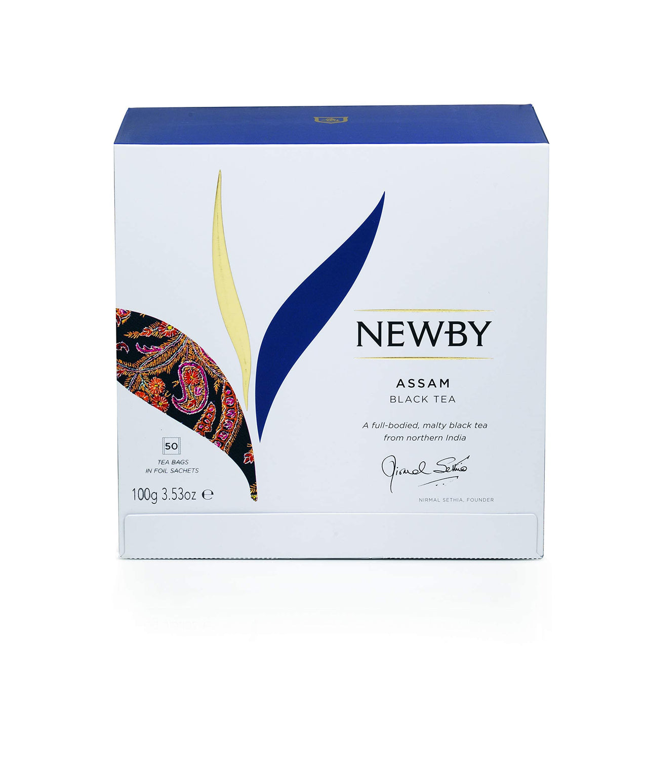 Newby Assam Tea Bags | 50 Counts | Classic Blend from Finest Tea Growing Region | Bold & Malty Flavor, Perfect for Revitalizing Breakfast | 100 gms