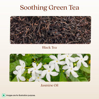 1868 by Tata Tea, Jasmine Green, Munnar Green Tea with Jasmine Oil, Handpicked Whole Leaf, Light, Aromatic, Sweet, From House of TATA (25 cups/50g)