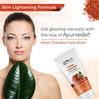 Globus Naturals Kesar Chandan Skin Lightening & Tan Removal Face wash, For Natural Glow & Spotless Skin, Suitable For All Skin Types, 75 ml (Pack of 5)