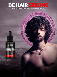 Beardo Onion Oil Concentrate, 25 ml | Onion Hair Oil for Hair Growth | Red Onion Hair Oil & Sunflower Oil | Natural | Non-sticky | Controls Hairfall & strengthen roots