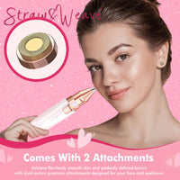 Facial Hair Removal Machine | Eyebrow Trimmer & Epilator | Trimmer For Women Private Part | 2 In 1 Trimmer 400 mAh Battery 1 Year Warranty | Painless Hair Removal Machine | Nose Hairs Remover