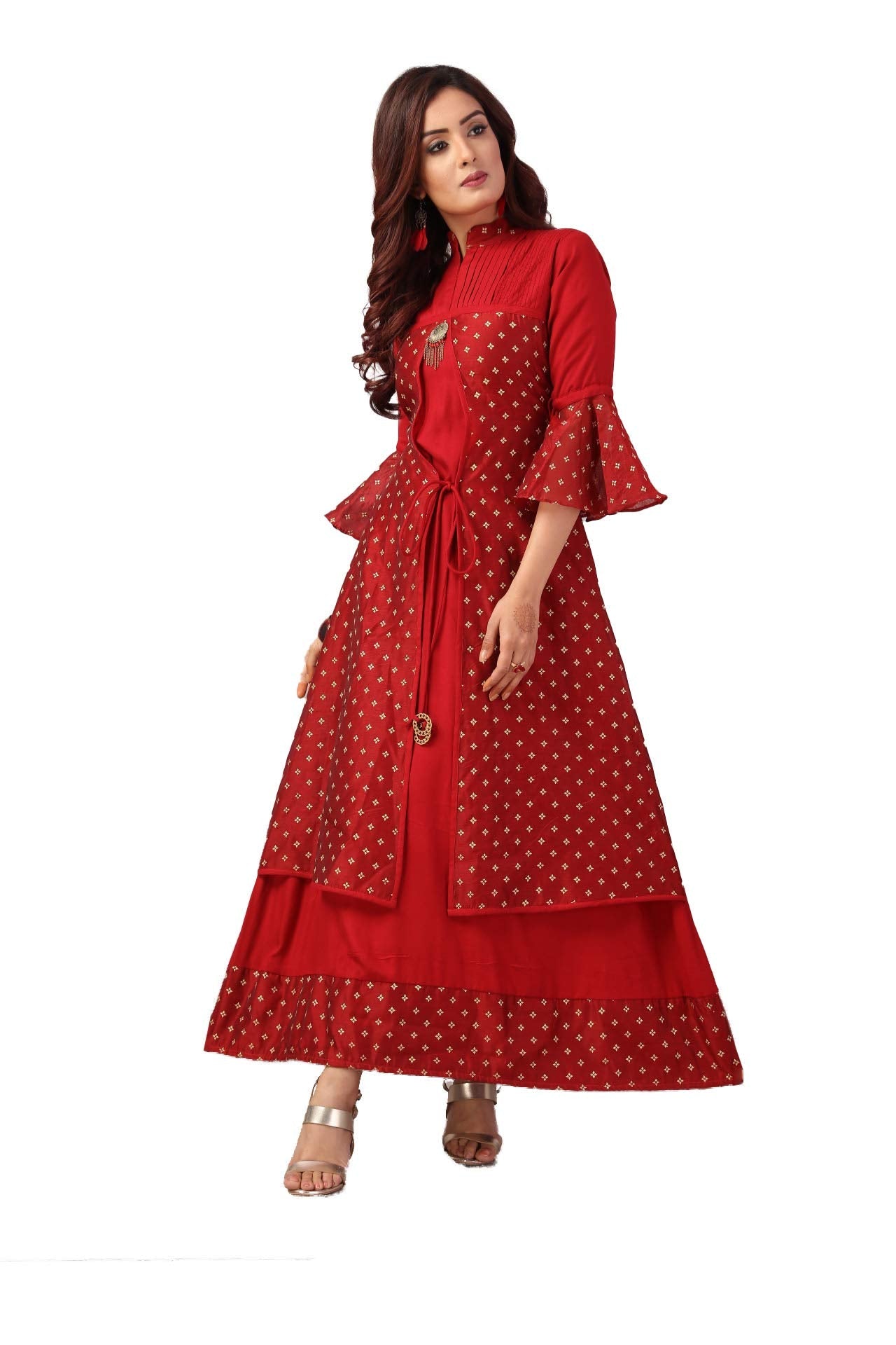 madhuram textiles Women's  Rayon Anarkali Kurta