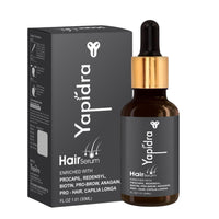 Yapidra Hair Growth Serum | 3% Redensyl, 4% Anagain, 3% Baicapil, 1% Capilia Longa | With Rosemary, Biotin & Rice Extract | Controls Hair Fall & Boosts Growth | Unisex | 30ml