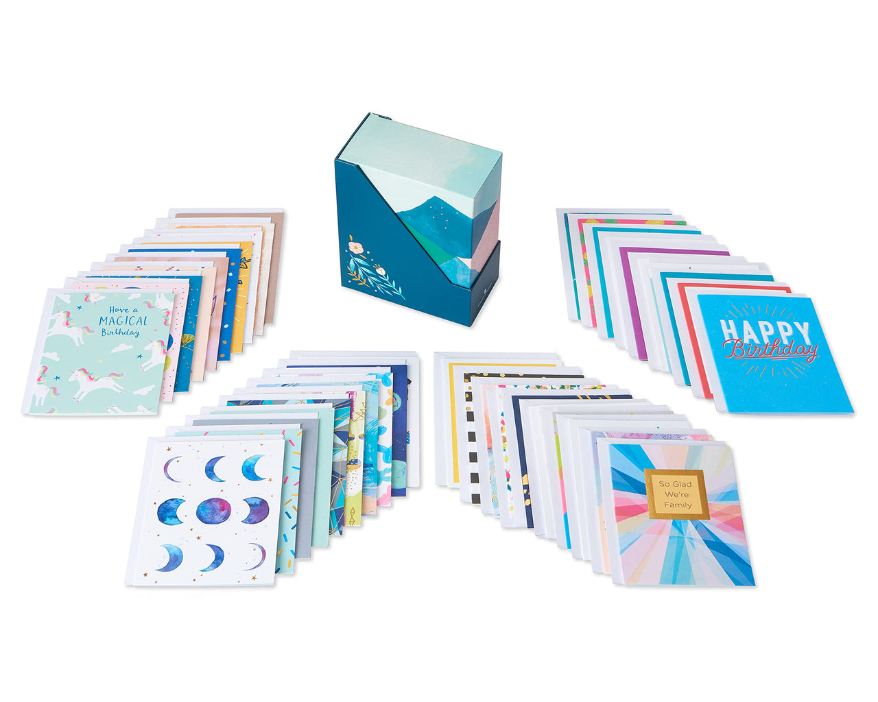 American Greetings Deluxe Birthday Card Assortment, Bright & Cheerful (40-Count)
