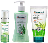 Himalaya Herbals Purifying Neem Foaming Face Wash, 150ml & Himalaya Moisturizing Aloe Vera Face Wash, 200ml & Himalaya Herbals Purifying Neem Face Wash, 150ml