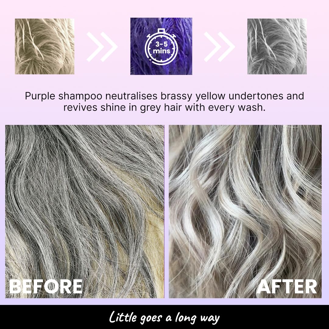 2.Oh! Italian Anti Yellow Shampoo | Purple Shampoo for Coloured, Highlighted, Blonde Hair | Neutralising Hair Toner for Bleached Hair | Blue Shampoo for Grey Hair | With Argan Oil for Dry Frizzy Hair