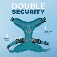 Voyager Step-in Lock Pet Harness - All Weather Mesh, Adjustable Step in Harness for Cats and Dogs by Best Pet Supplies - Turquoise, XS Harness (Turquoise) XS (Chest: 13 - 16